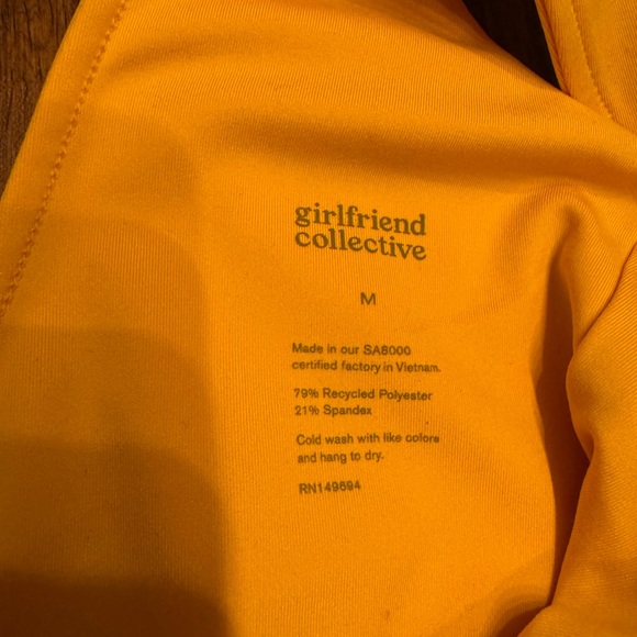 Madewell Girlfriend Collective Bike Unitard in Golden Yellow - Picture 7 of 10